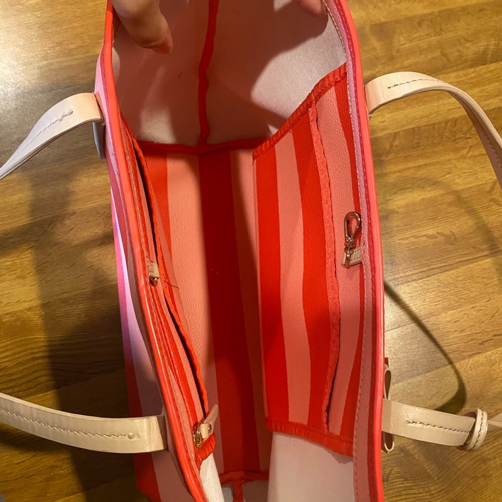 Kate Spade Vibrant Pink Striped Bag - Picture 3 of 4